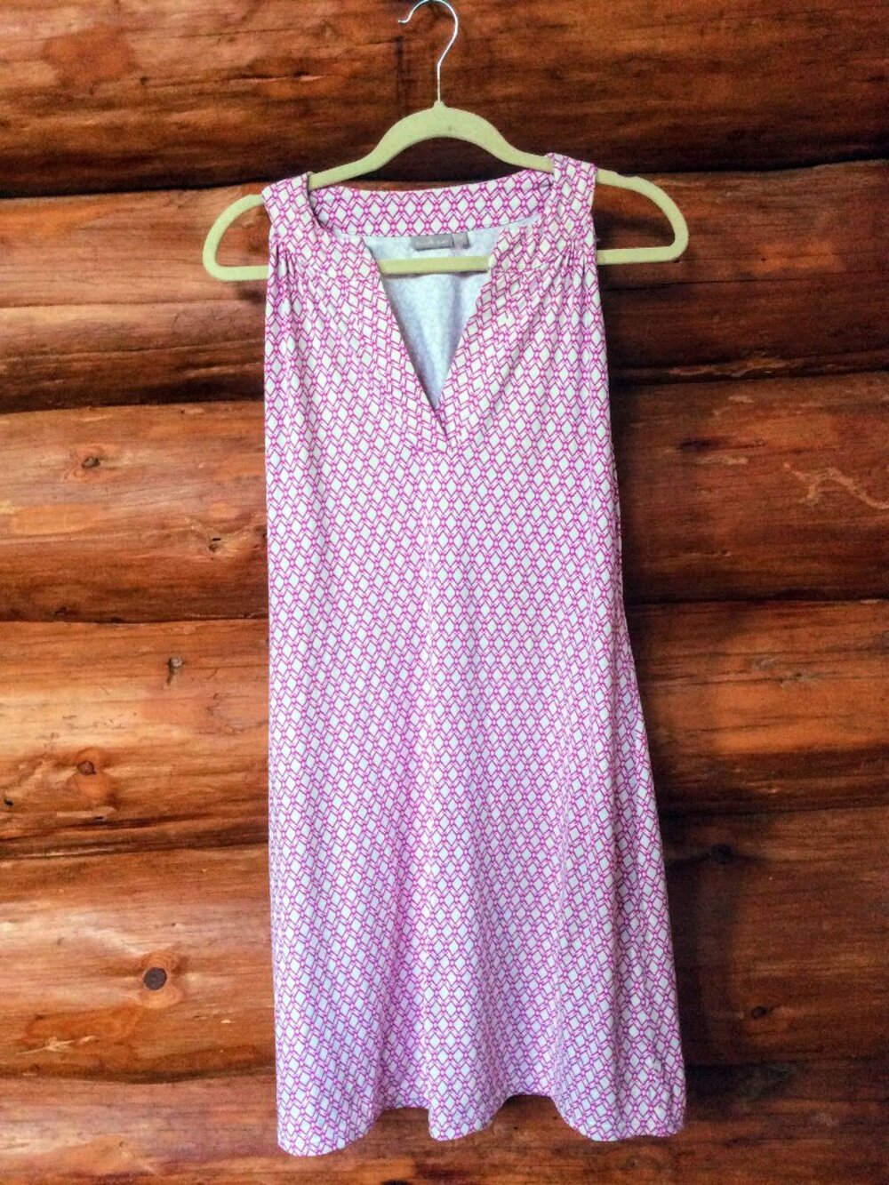 Ellie Kai Geometric Print Activewear Relaxed Sleeveless V-neck Dress Size 4